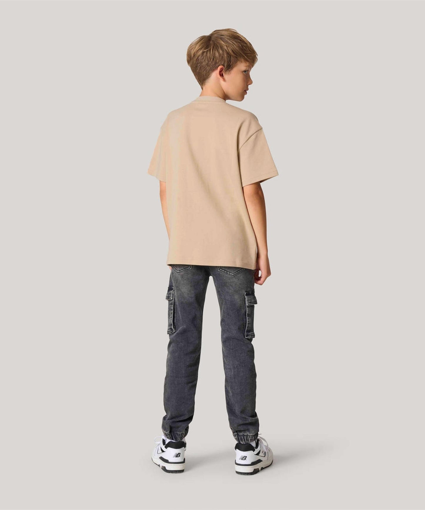 Aathichudi Printed Boys Oversized Tamil Tshirt- Beige