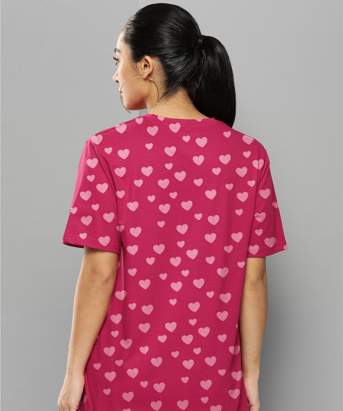 Red Heart Women Valentine Tshirt