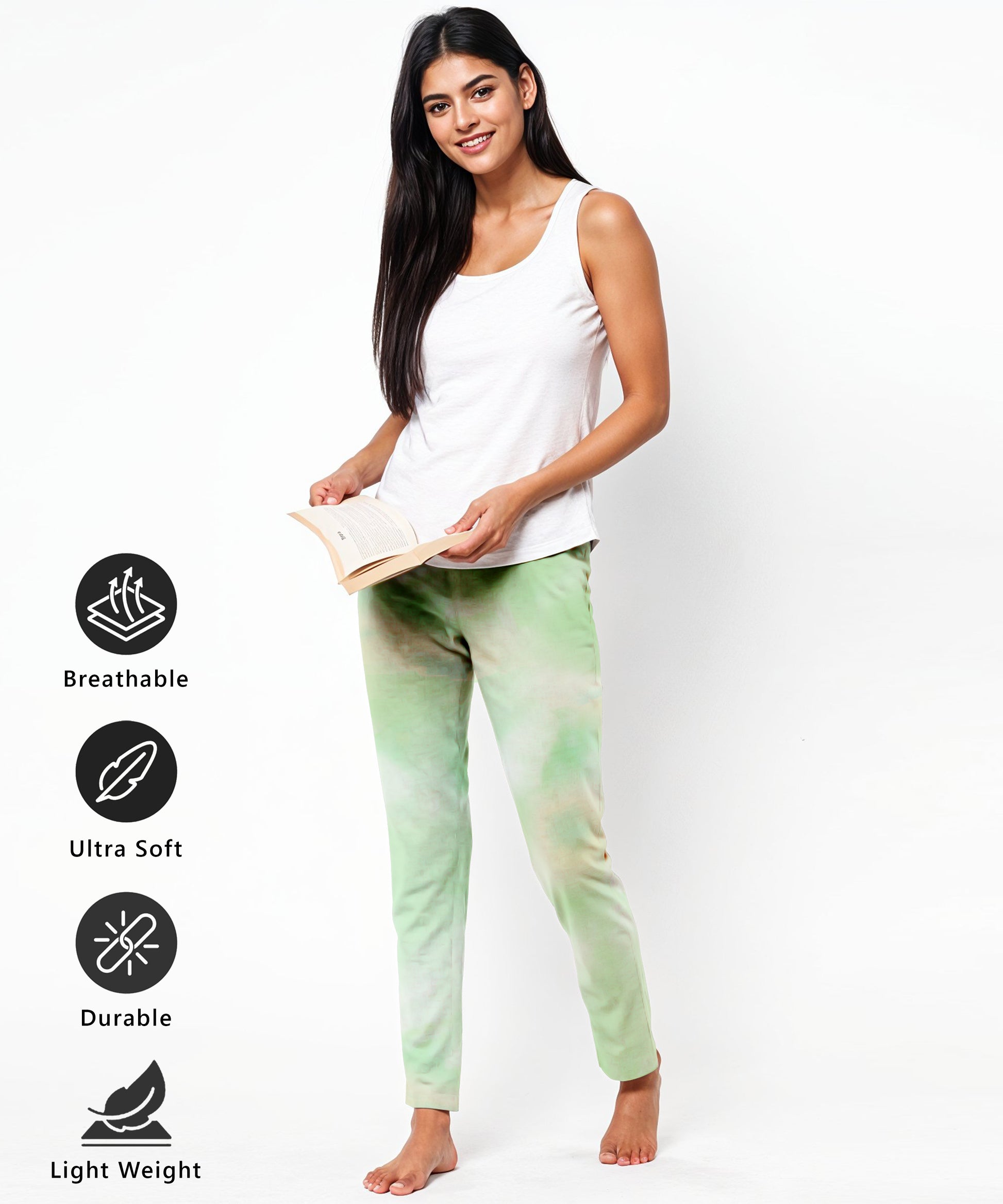 Women Track Pant-Green