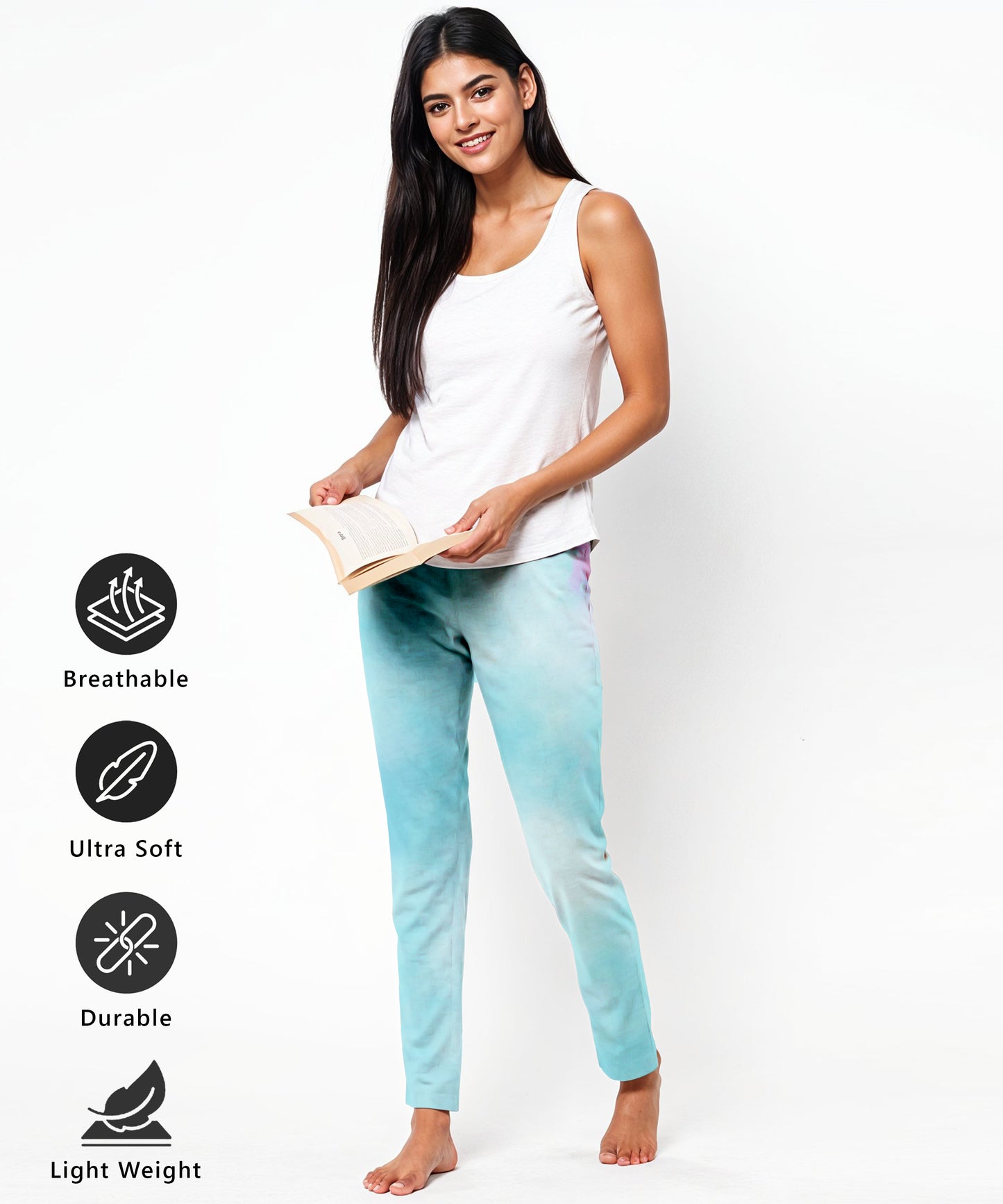 Women Track Pant-Blue