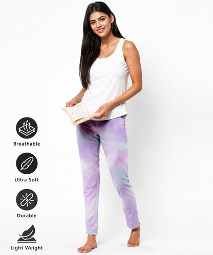 Women Track Pant-Purple