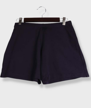 Mens Blue Solid Interlock Knit Shorts