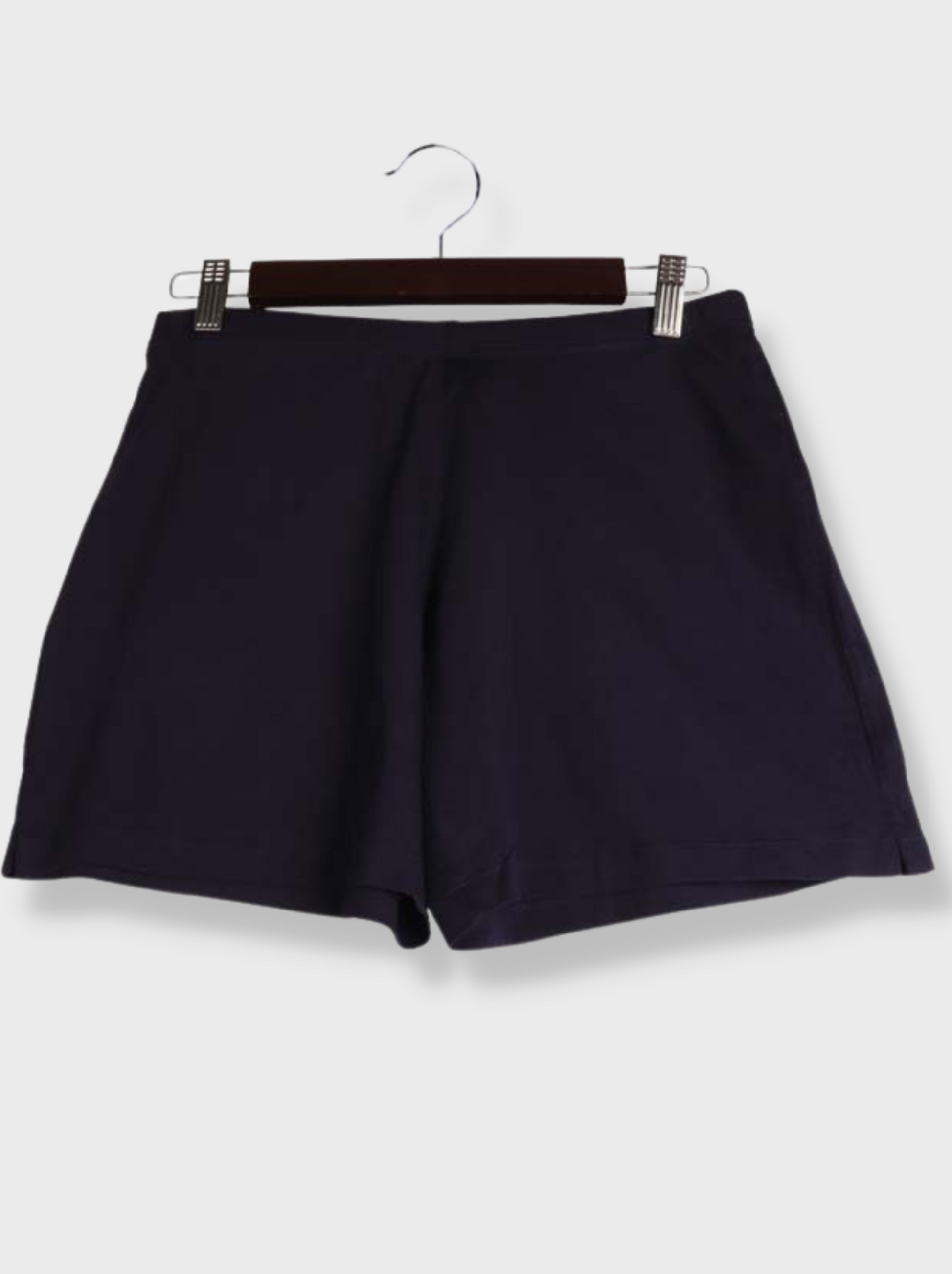 Mens Blue Solid Interlock Knit Shorts