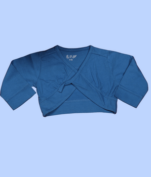 Babies Blue Full sleeve Solid Single Jersey T-Shirt