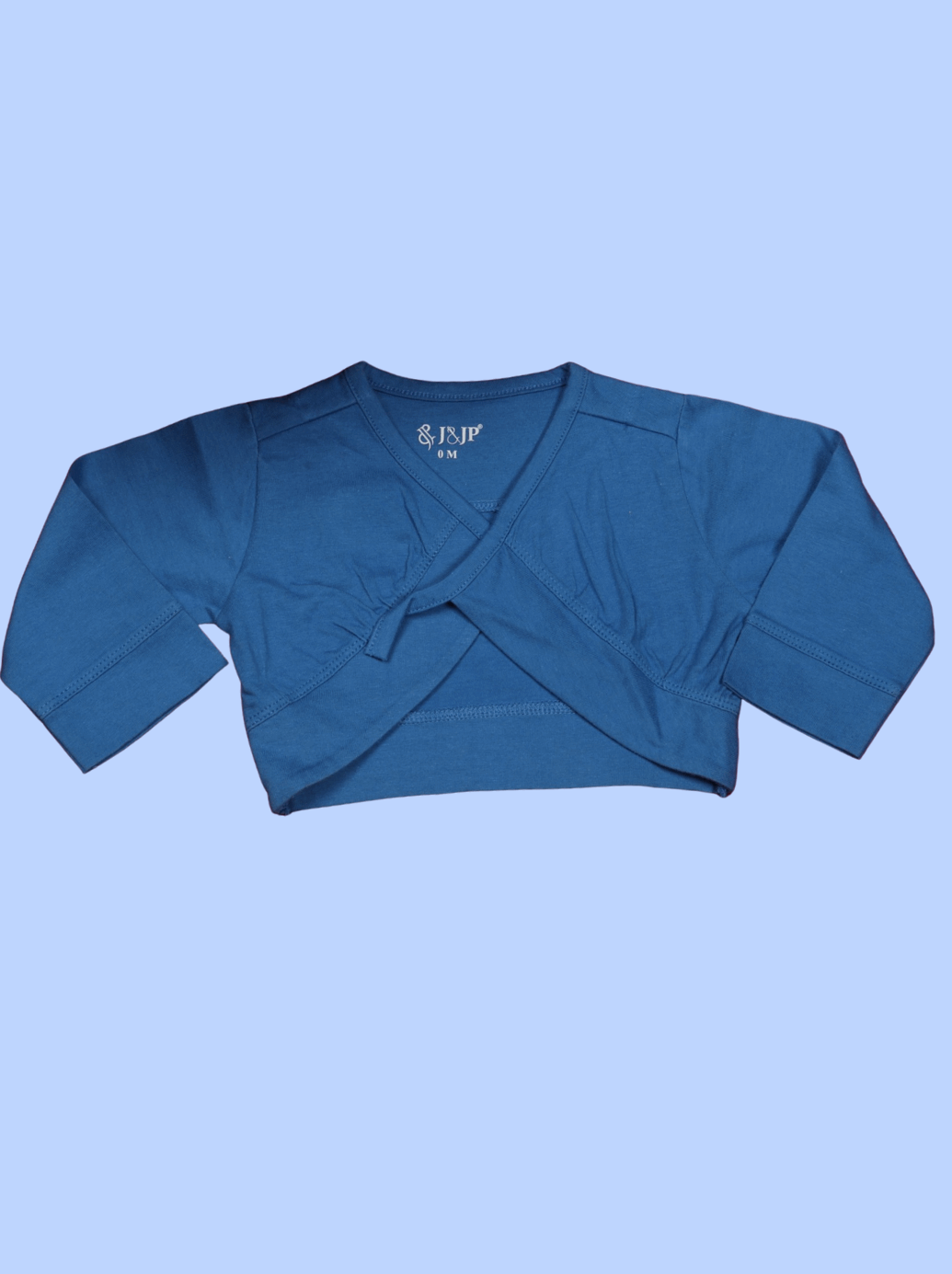 Babies Blue Full sleeve Solid Single Jersey T-Shirt