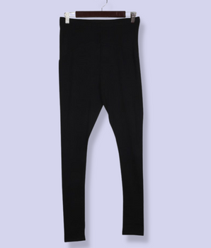 Womens Black Cotton Elasthane, Cotton Lycra Solid Pant