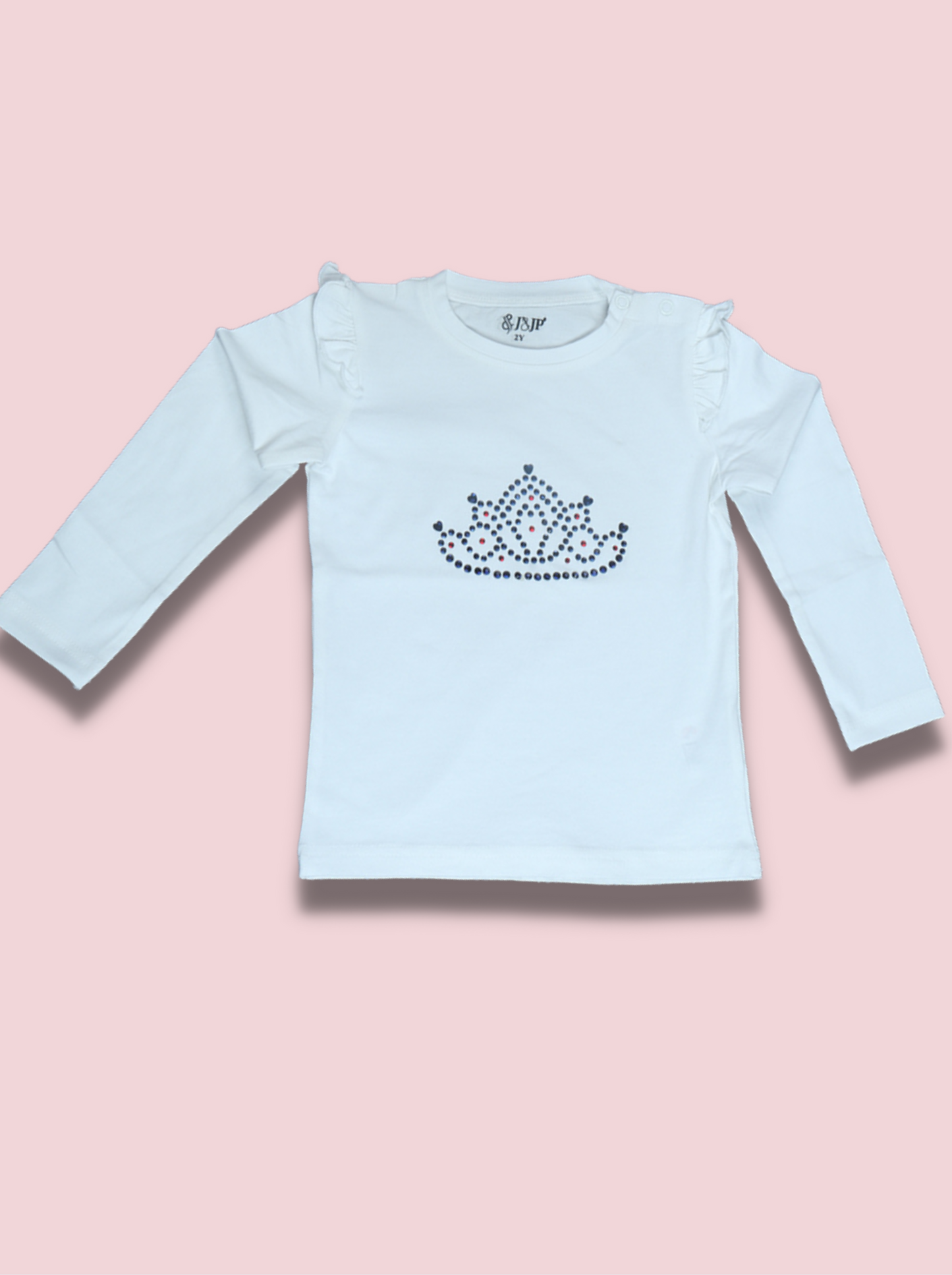 Kids White Full sleeve Printed Loopknit T-Shirt