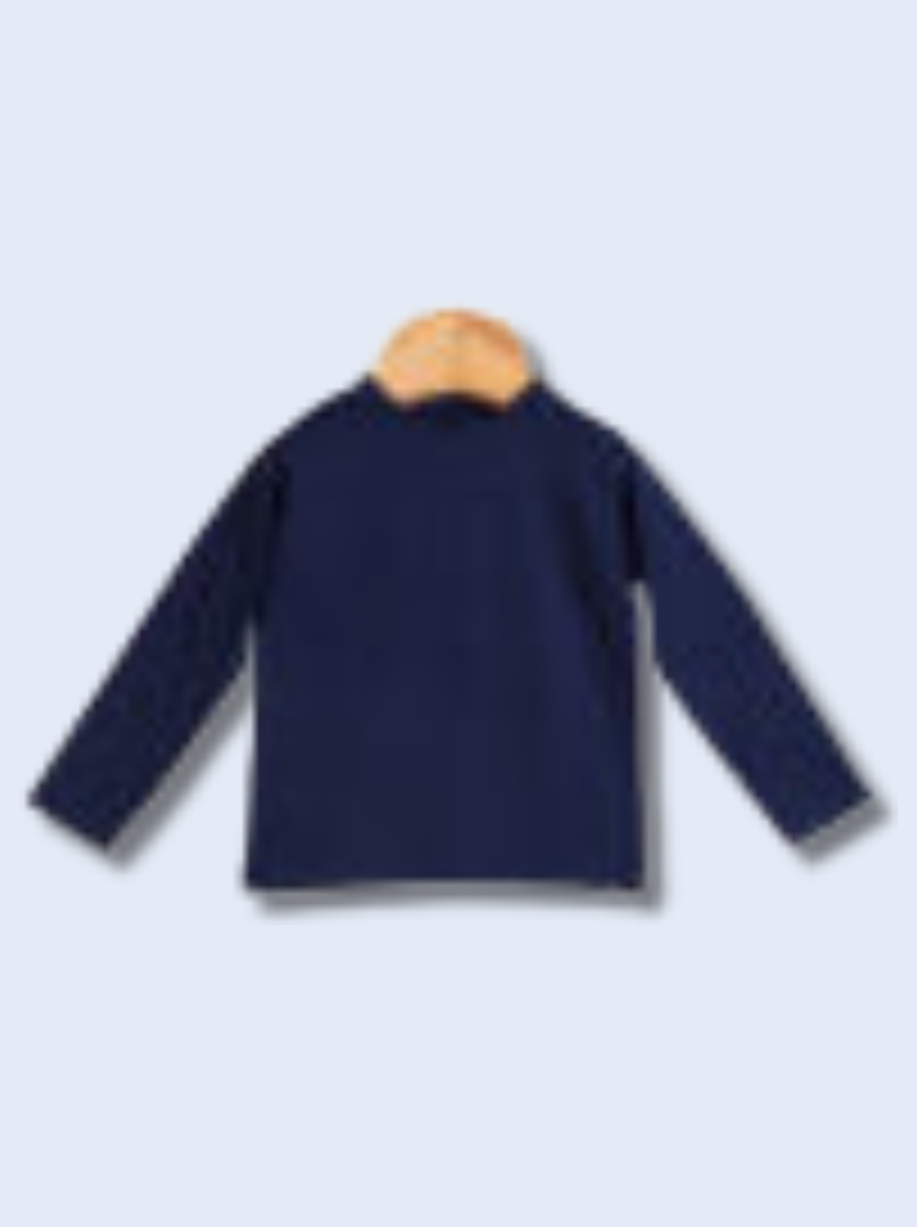 Kids Navy Full sleeve Solid Cotton jersey knit T-Shirt