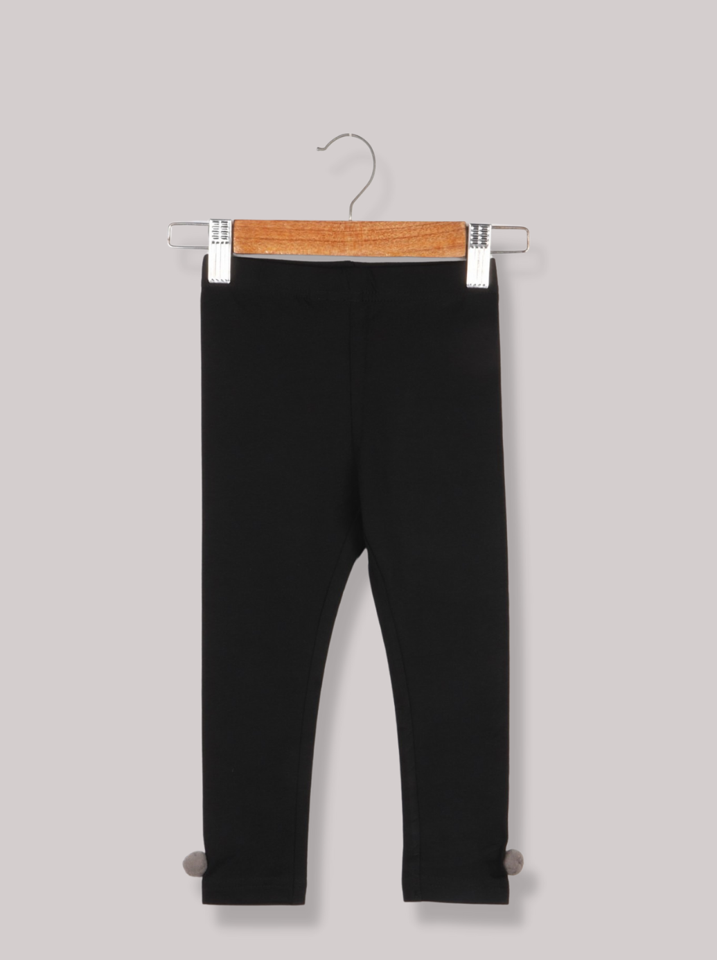 Kids Black Single Jersey Solid Pant