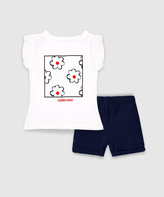 J&JP Kids Girls T-shirt and Shorts Set