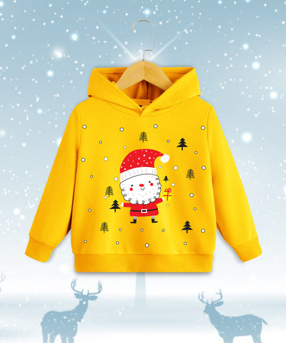 Kids' Yellow Santa Hoodie –