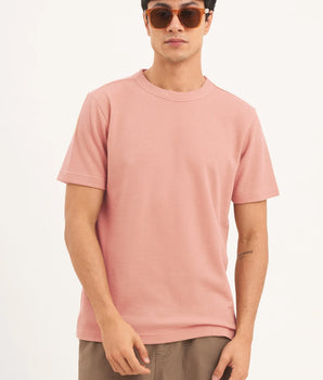 J&JP Texture oversize tshirt-Peach