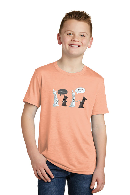 Kids’ “Checkmate, Check What?” Chess Graphic T-Shirt