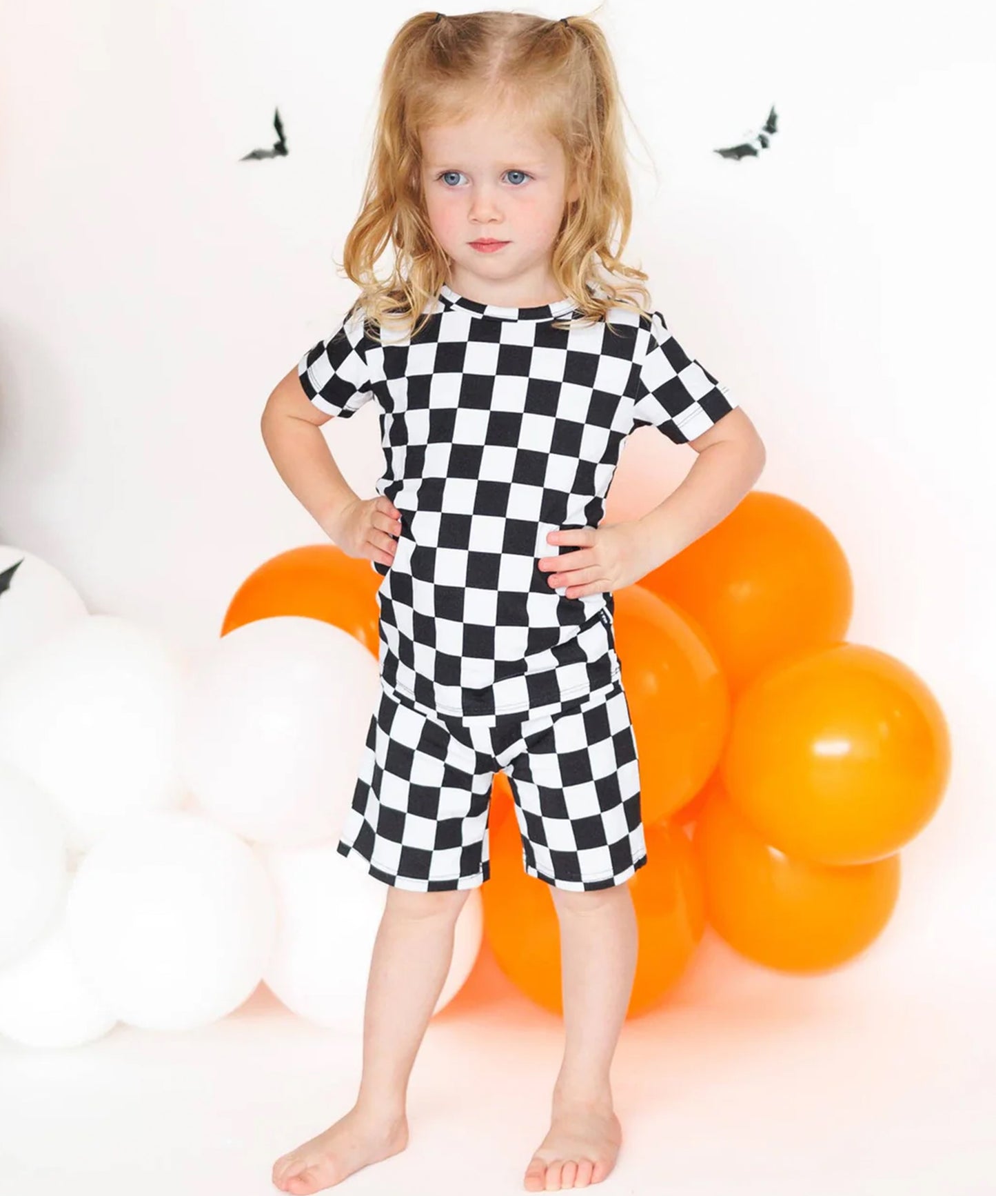 Chess-Inspired Black & White Outfit for Girls