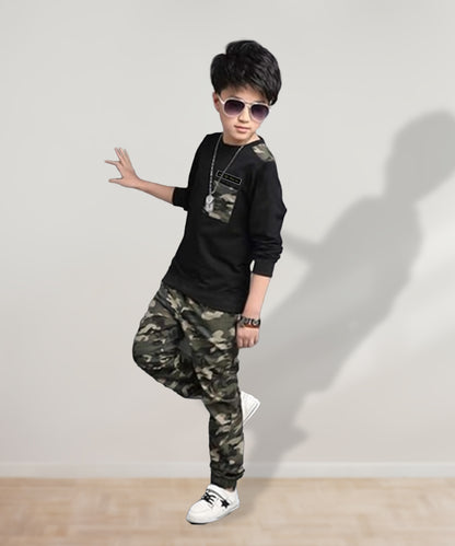 J&JP Kids Printed Full Sleeve T-shirt and Pant