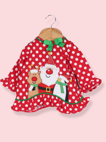 Kids Girls Christmas Cotton Clothing Dress