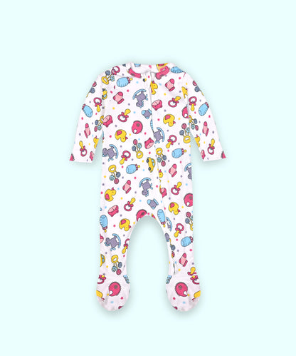 Babies Unisex Footed Romper-cartoon