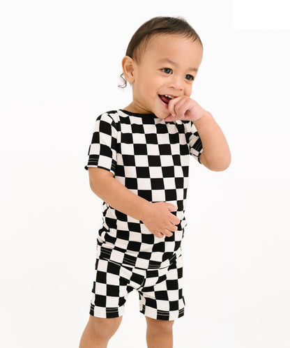 Chess-Inspired Black & White Outfit for Kids