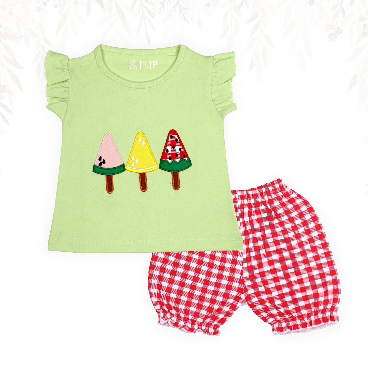 J&JP Kids Girls Printed T-shirt and Shorts set