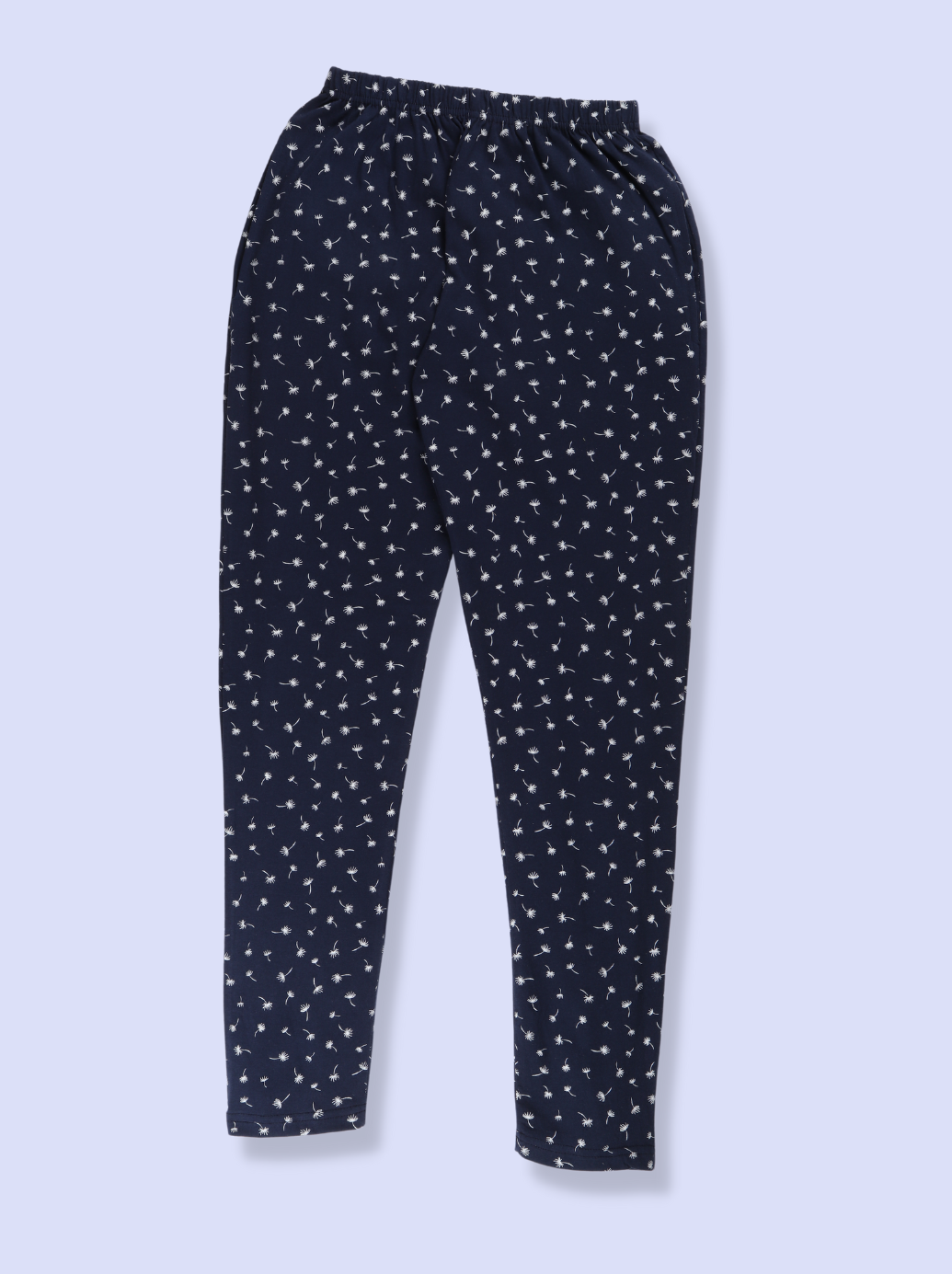 Women Navy Printed Cotton Pyjamas