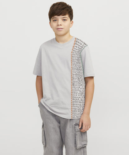 Aathichudi Printed Boys Oversized Tamil Tshirt- Grey