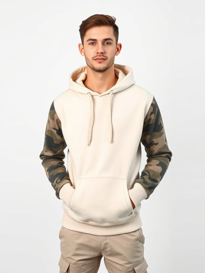 Army Men's Hoodie-White