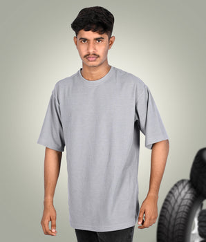 J&JP Texture oversize tshirt-Grey