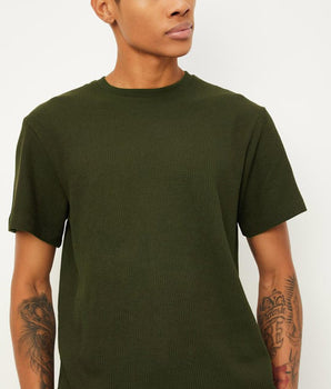 J&JP Texture oversize tshirt-Olive green