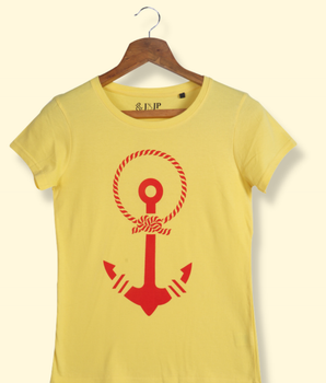 Women Yellow Half sleeve  Cotton  T-Shirt