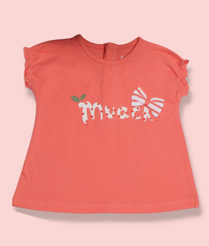 Kids Orange Sleeveless  Single Jersey T-Shirt