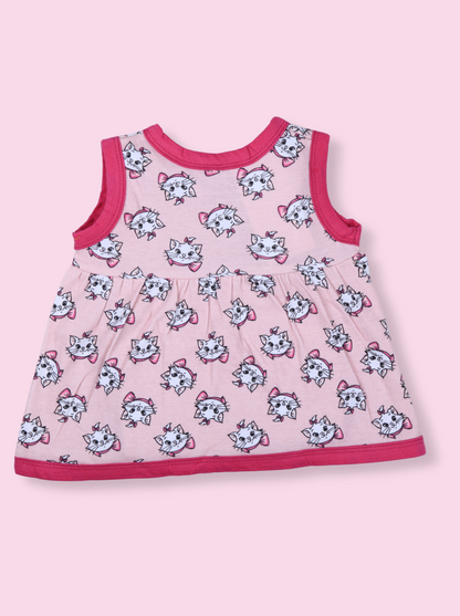 Babies Pink Sleeveless Front Open Single Jersey Jabla