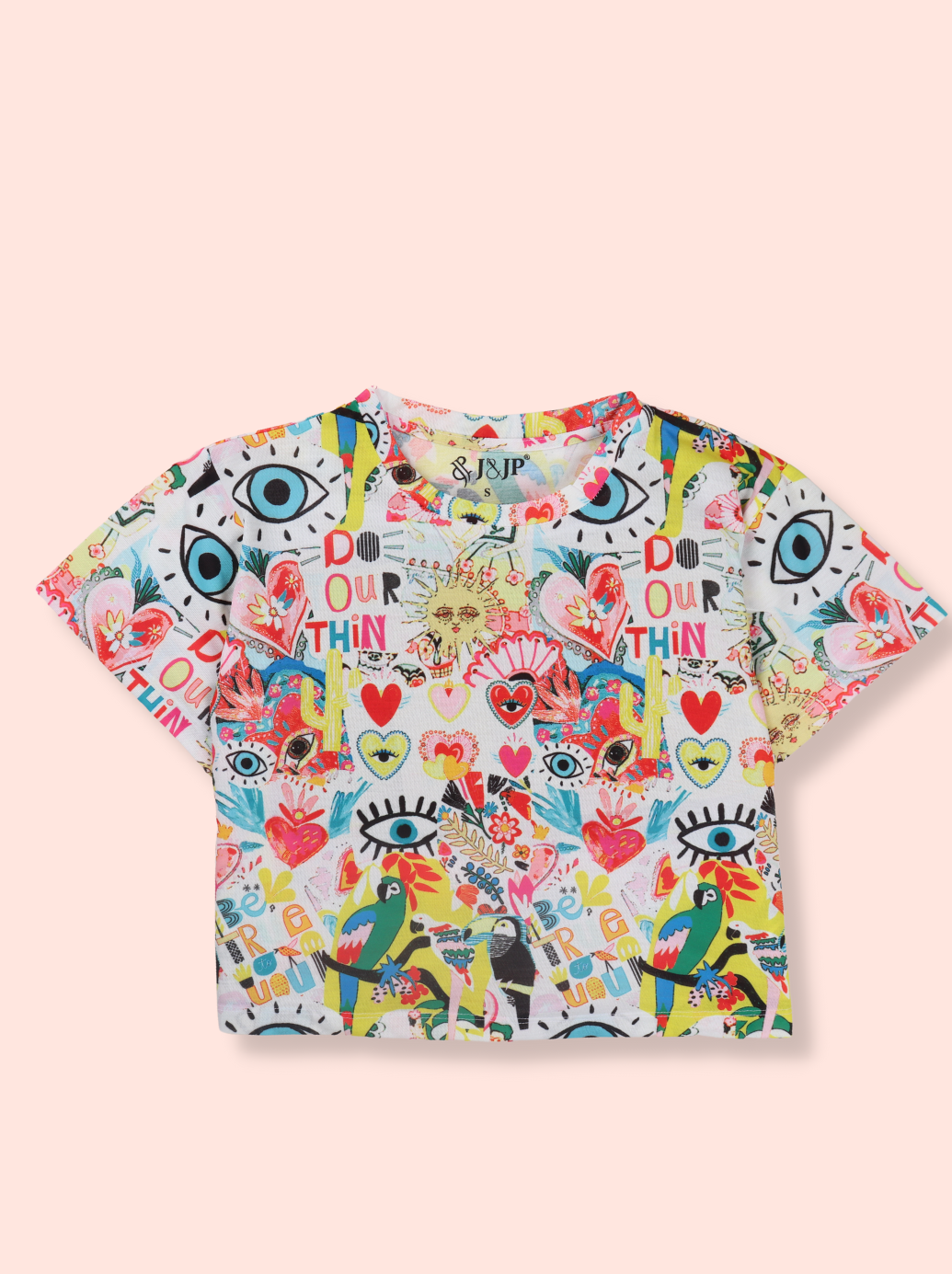 Women Multicolour Printed Poly cotton Crop Top