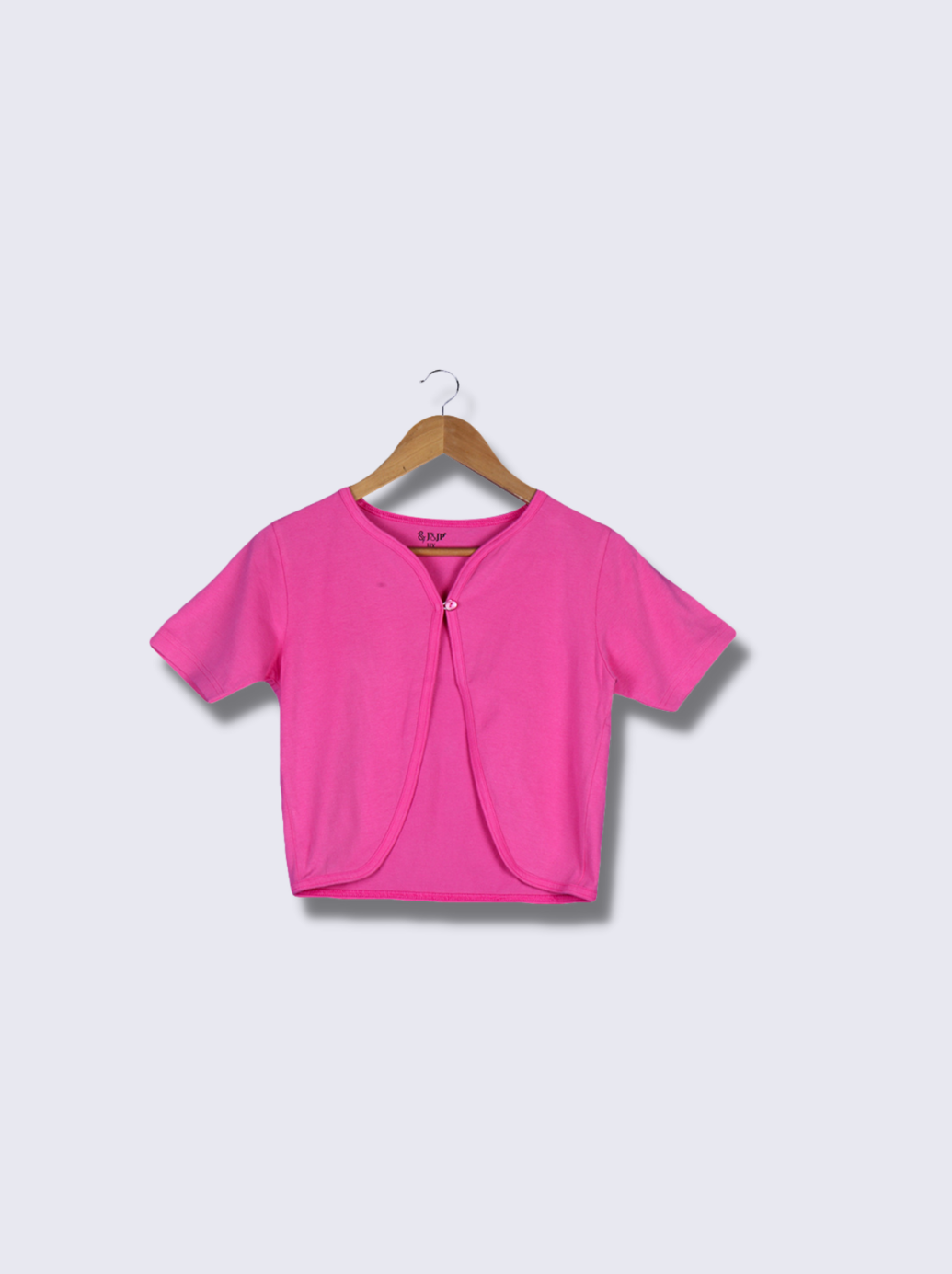 Kids Pink Half sleeve, Short Sleeve Solid Cotton Lycra T-Shirt