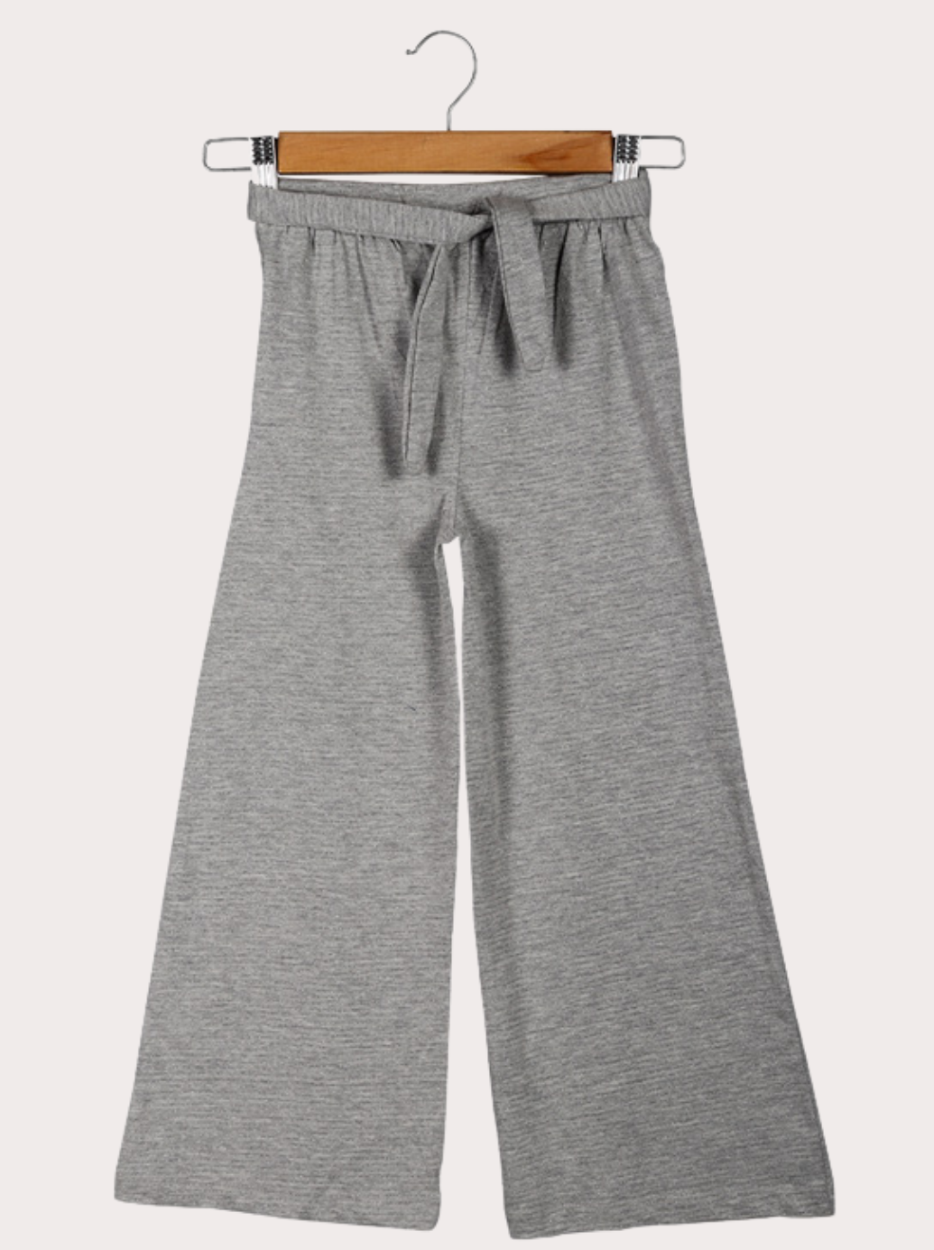 Kids Grey Cotton jersey knit Solid Pant