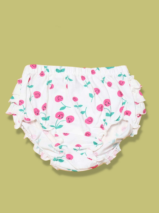 Babies Pink Printed Cotton jersey knit Pant