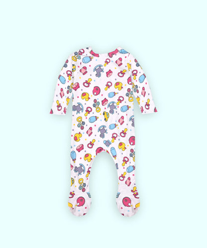 Babies Unisex Footed Romper-cartoon