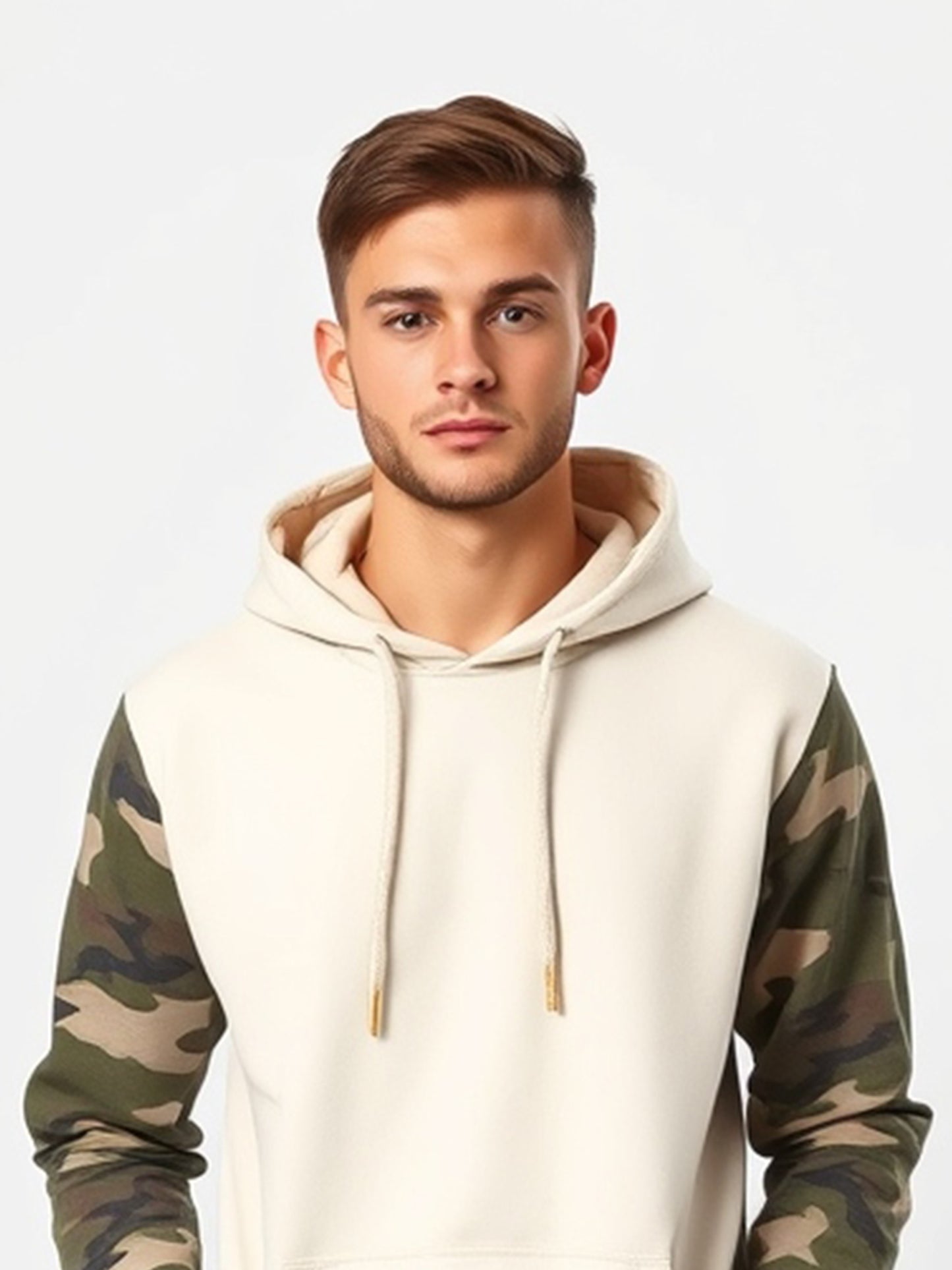 Army Men's Hoodie-White