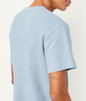 J&JP Texture oversize tshirt-Sky blue