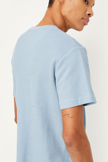 J&JP Texture oversize tshirt-Sky blue