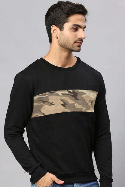 Army Men's Cut panel Sweatshirt