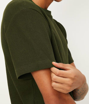 J&JP Texture oversize tshirt-Olive green