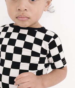 Chess-Inspired Black & White Outfit for Kids