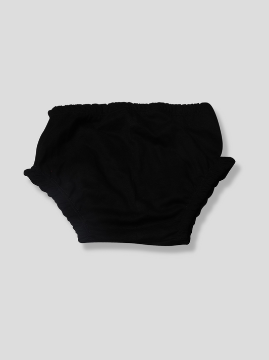 Babies Black Solid Cotton jersey knit Pant