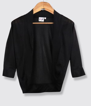 Women Black Soft net shrug