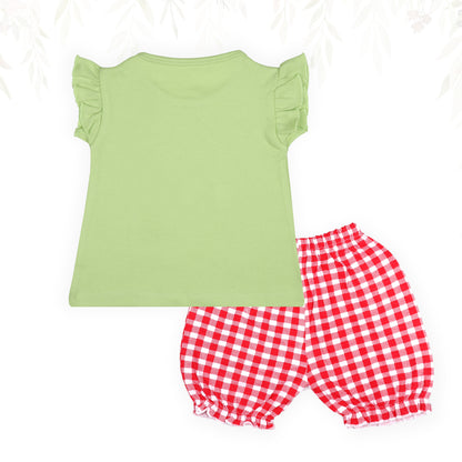 J&JP Kids Girls Printed T-shirt and Shorts set