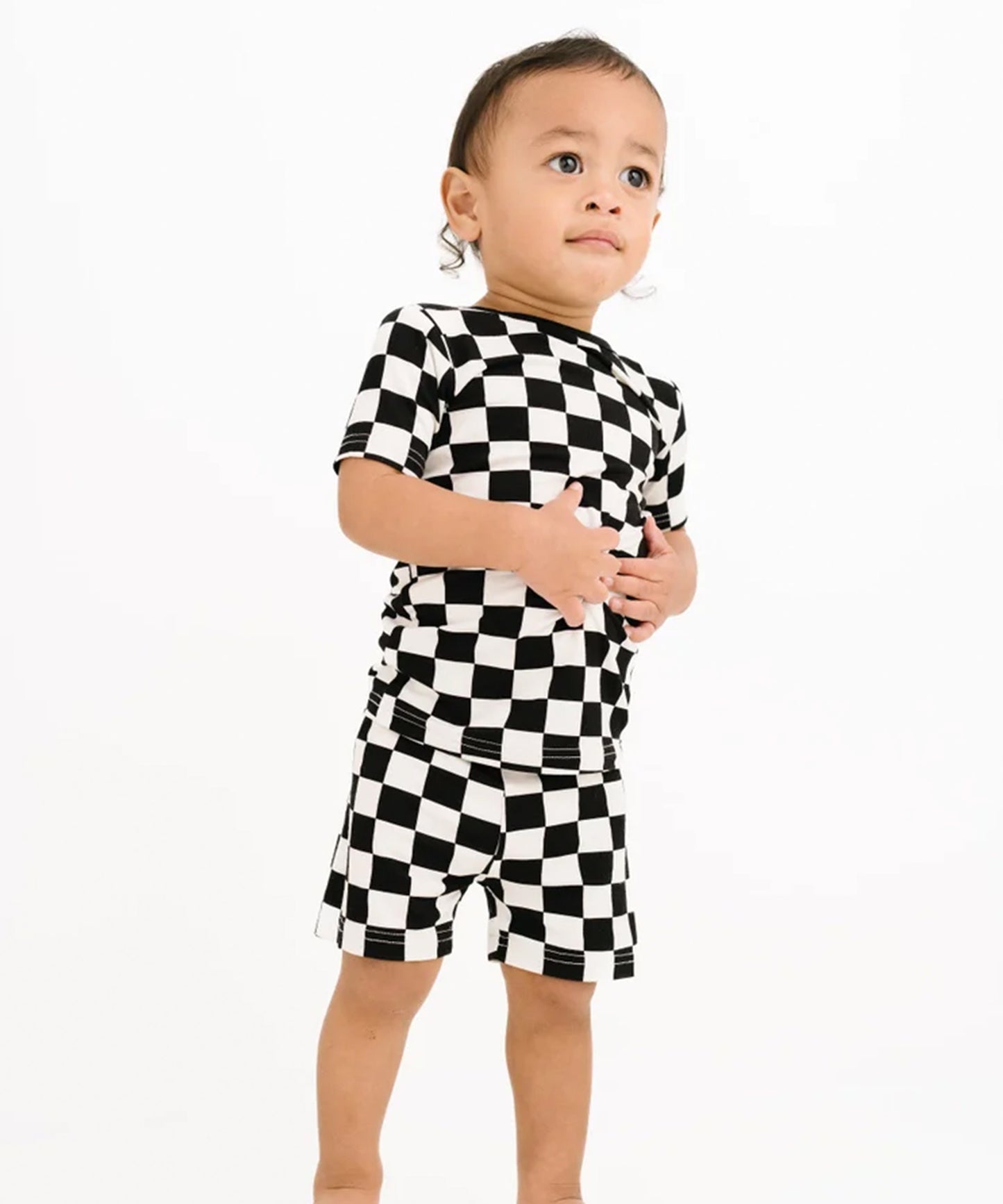 Chess-Inspired Black & White Outfit for Kids