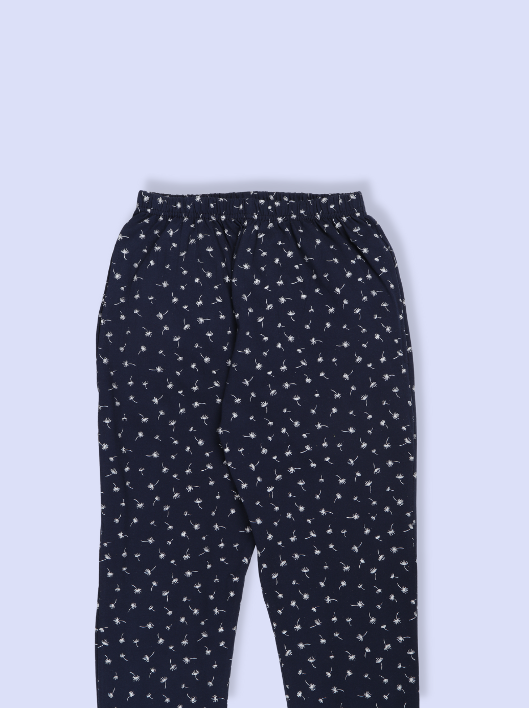 Women Navy Printed Cotton Pyjamas