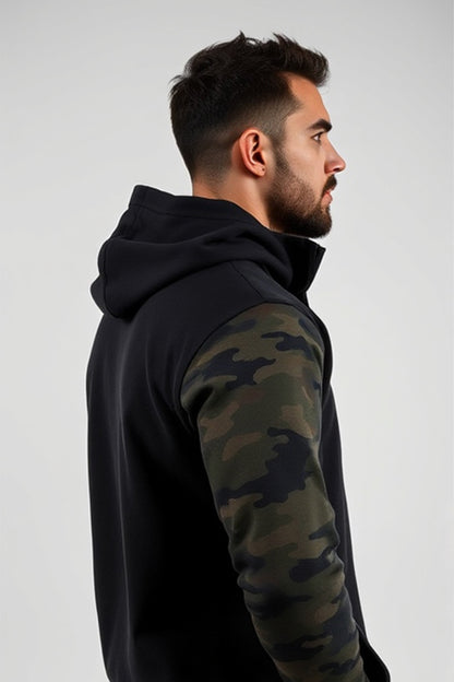 Army Men's Hoodie- Black