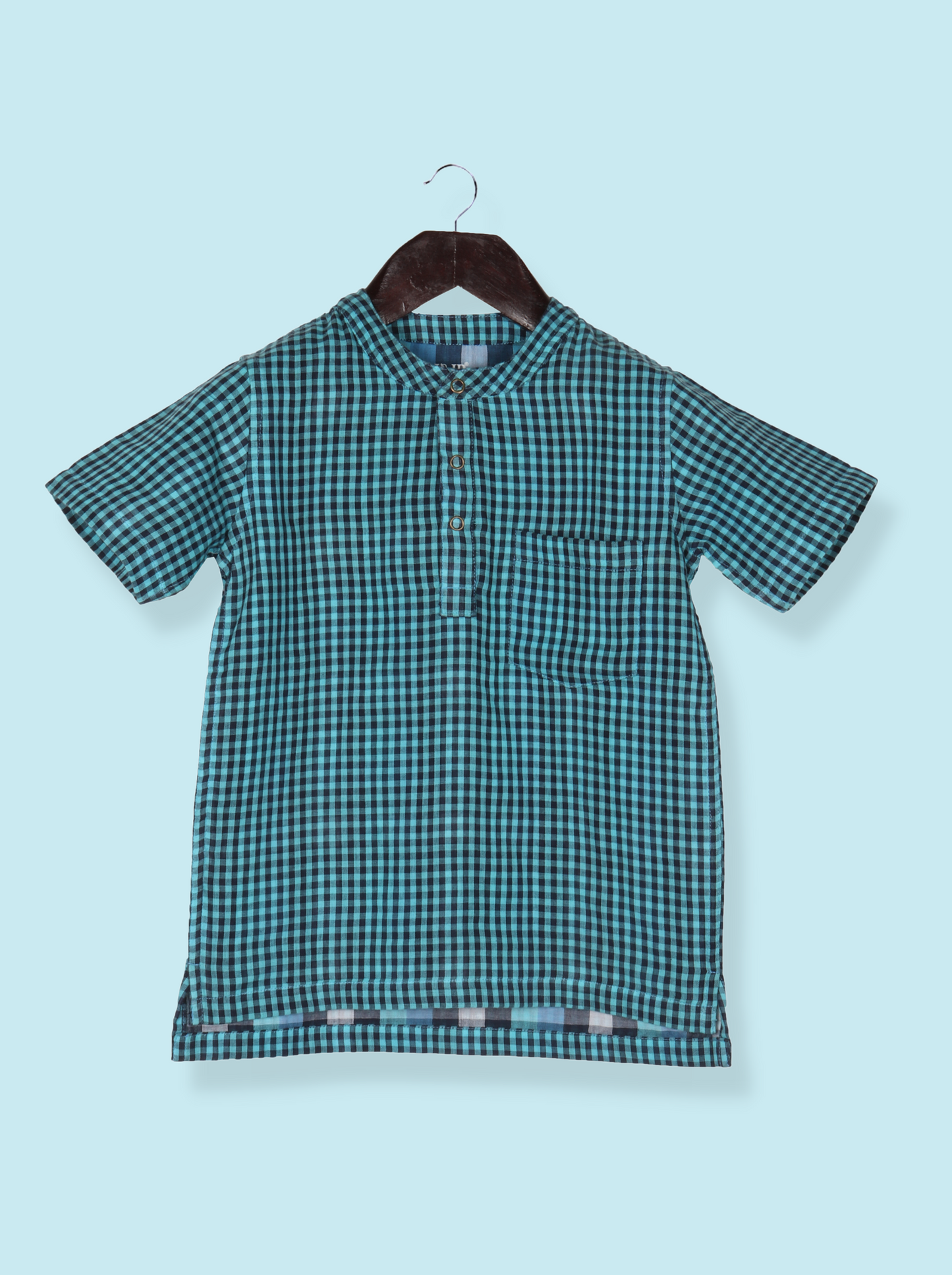 Kids Checkered Casual Half Sleeve shirt