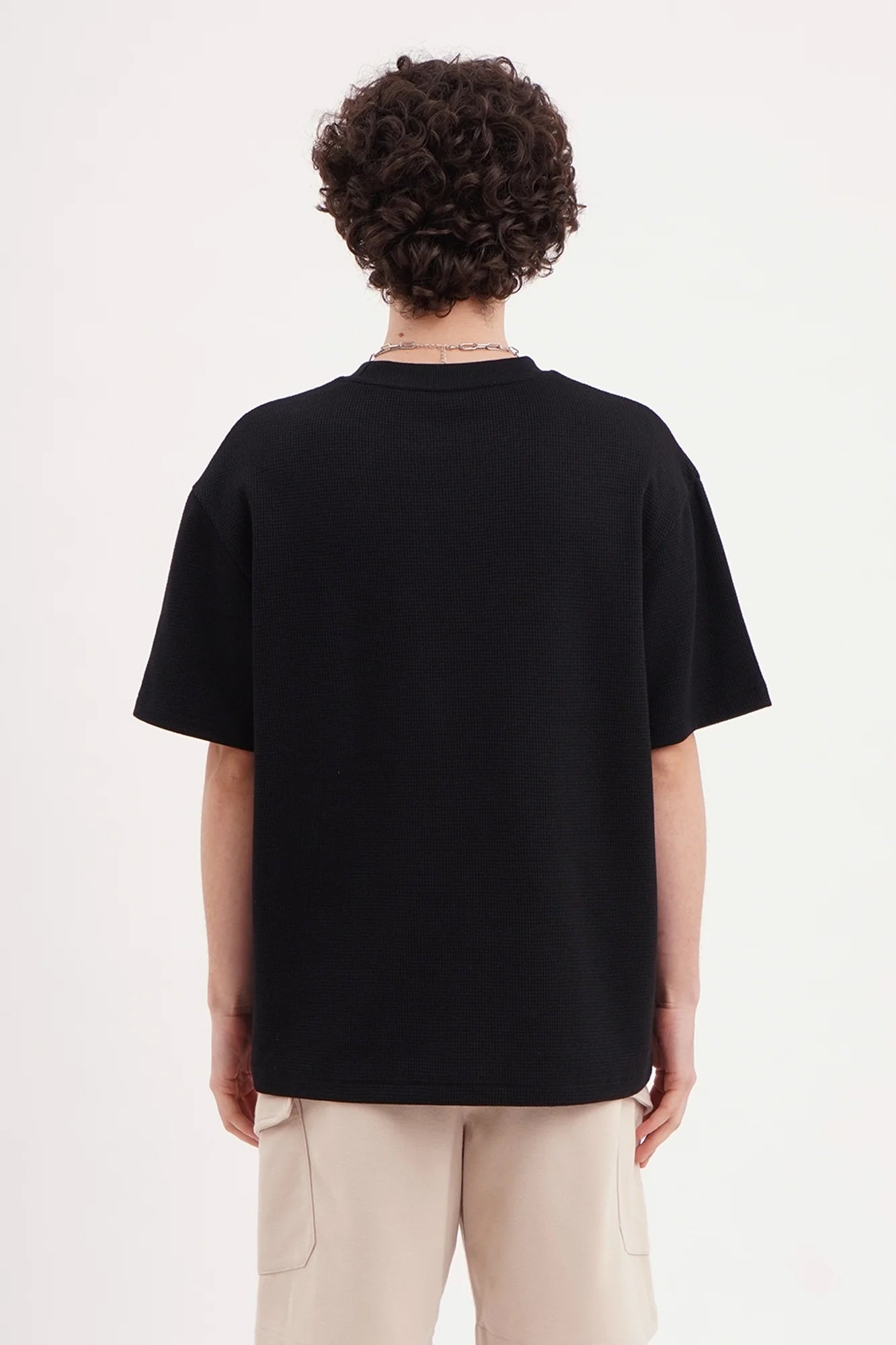 J&JP Texture oversize tshirt-Black